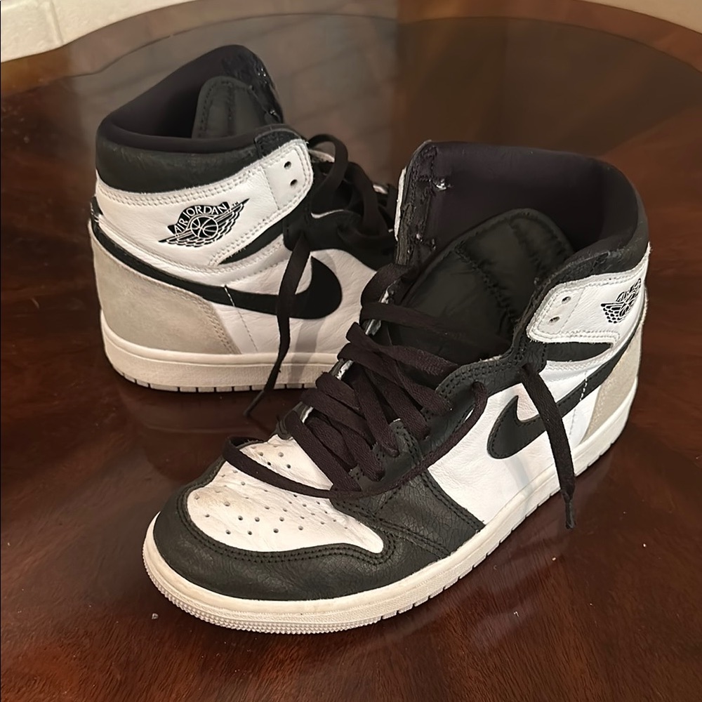 Jordan Black and White High-Top Sneakers